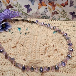 Bridgerton  Purple Choker Handmade